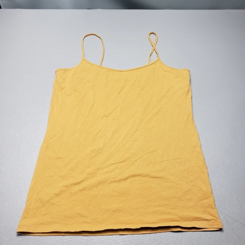 no boundaries mustard yellow spaghetti strap tank top women's size XL